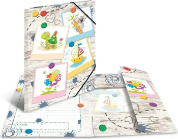 Dosje elastike HERMA Kindergarten Sandbox Friends, A3, karton i qëndrueshëm, me printim të brendshëm