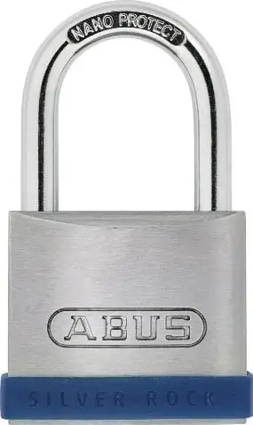 Dry Abus Silver Rock 5/45 SL 6, 45mm, me 2 çelësa, argjent