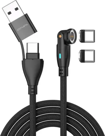 Kabëll USB-C 4smarts 541235, 1.8 m, USB 2.0, i zi