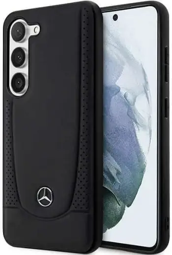 Mbështjellës Mercedes Leather Urban për Samsung Galaxy S23+, i zi