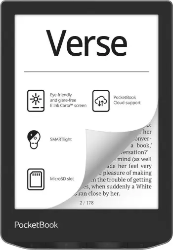 Lexues elektronik PocketBook Verse, 8GB, E Ink Carta, Mist Grey