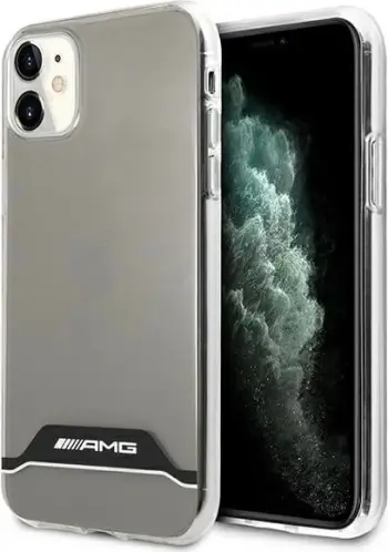 Mbështjellës Mercedes AMG Electroplate Black&White për iPhone 11/XR 6.1", Transparent
