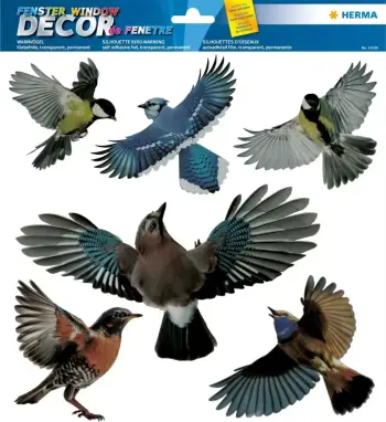 Etiketa paralajmëruese HERMA Warning Birds, 300 x 300 mm, shumëngjyrëshe