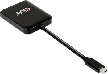 Adapter MST-Hub Club3D USB Type-C në 2x DisplayPort 4K60Hz, 1.5m, zi