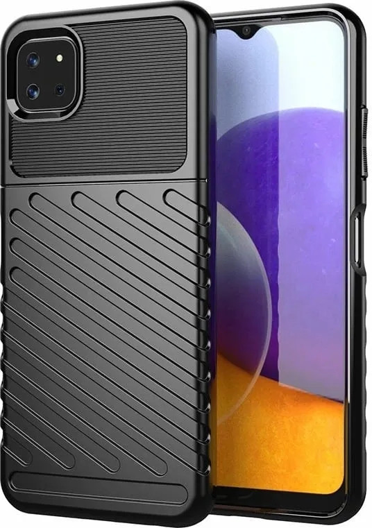 Mbështjellës Hurtel Thunder Case për Samsung Galaxy A22 5G, i zi - 1