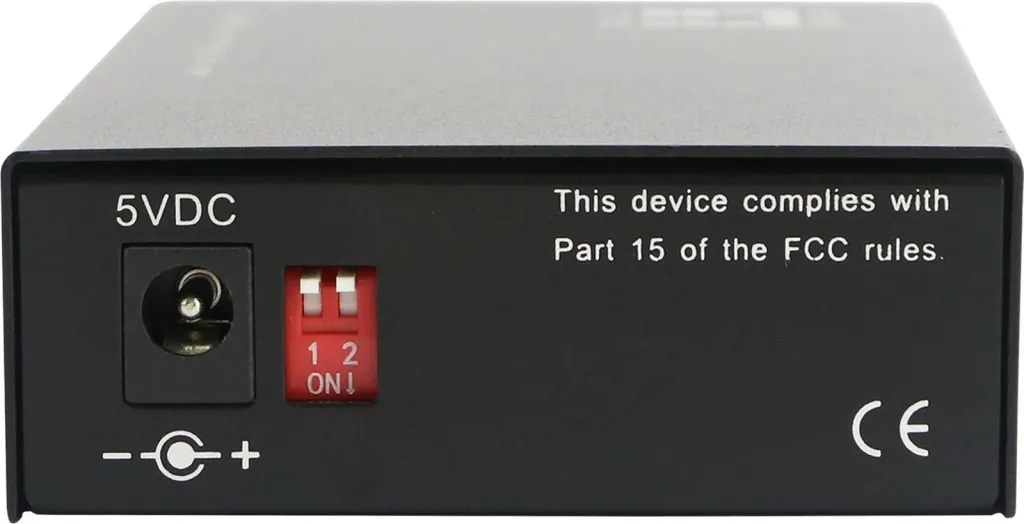 Konvertues media LevelOne RJ45 në ST, Fibër Single-Mode, 20km - 4