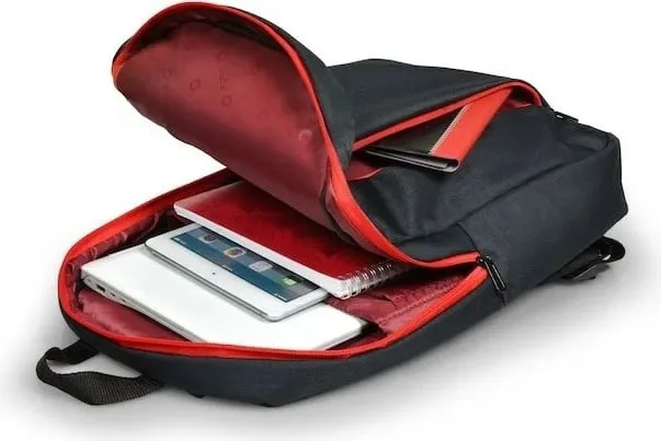 Rucksack PORT Designs Essential, për notebook/tablet deri 15.6", zi/kuqe - 3