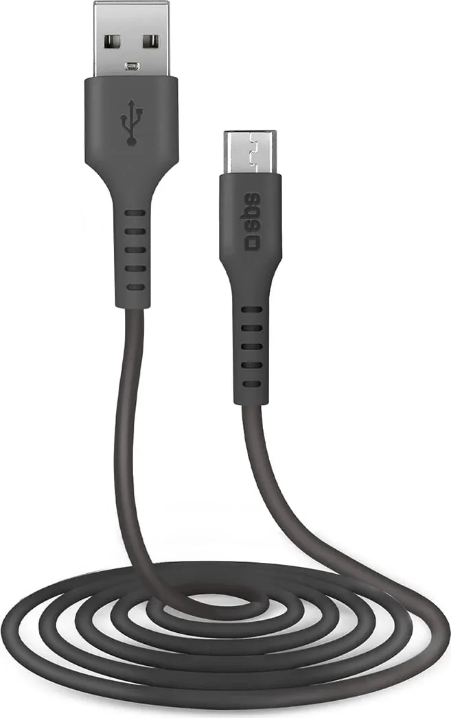 Kabllo USB SBS Mobile USB 2.0 A në Micro USB B, 2m, i zi - 2