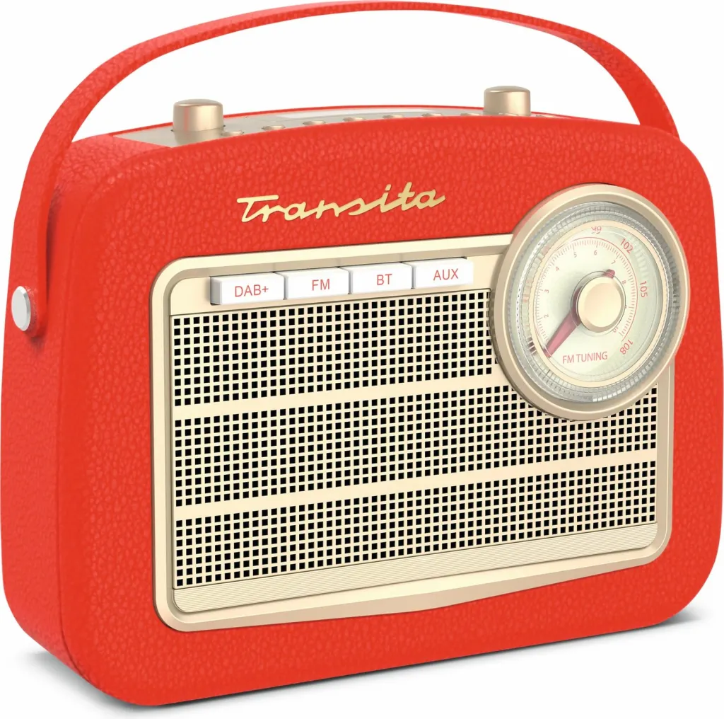 Radio TechniSat Transita 130, DAB+, FM, Bluetooth, AUX, e kuqe - 2