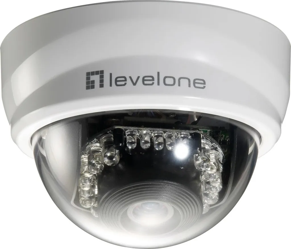 Kamerë IP dome LevelOne FCS-3101, 2-Megapiksel, PoE, IR LED, e zezë, e bardhë - 1