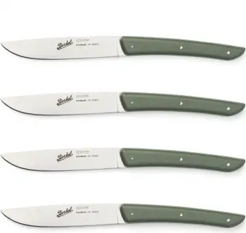 Thikë bifteku Berkel KCO4SW11SROBL, 11 cm, 4 copë, Inoks, Dorezë e gjelbër