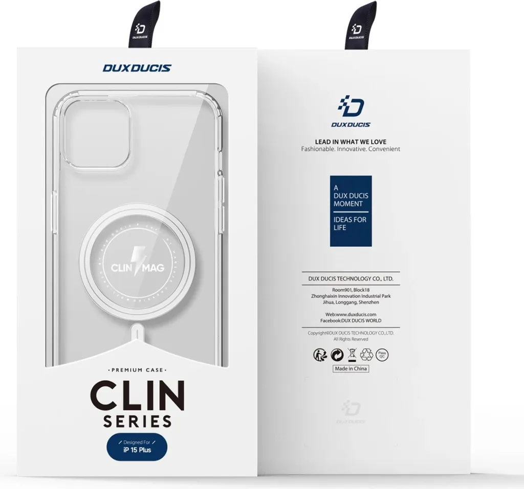 Mbështjellës Dux Ducis Clin për iPhone 15 Plus, MagSafe, Transparent - 13