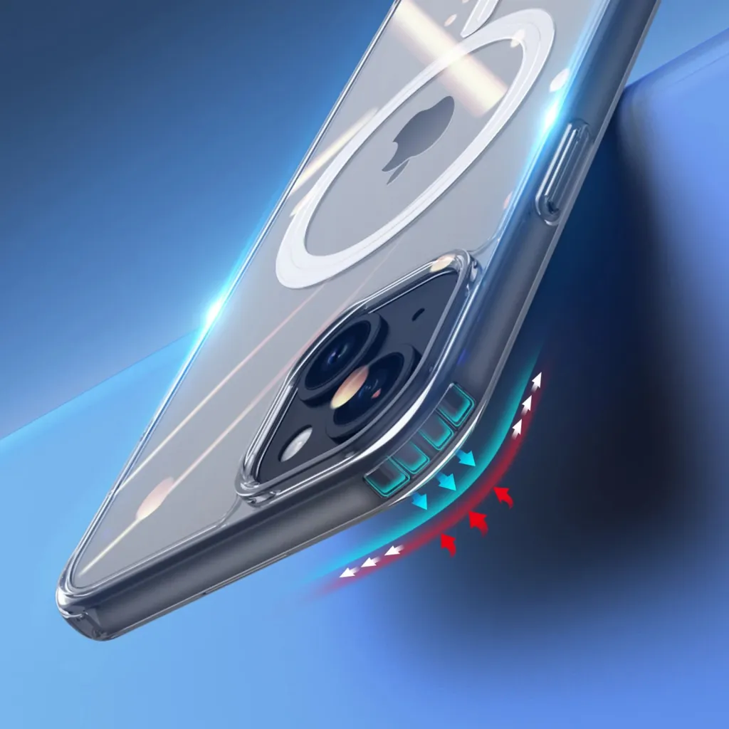 Mbështjellës Dux Ducis Clin për iPhone 15 Plus, MagSafe, Transparent - 9