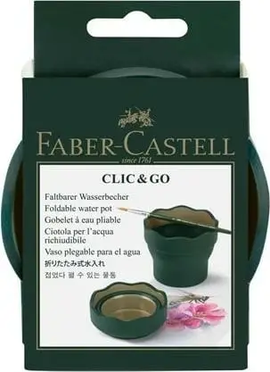 Gotë plastike Faber-Castell Clic&Go, e gjelbër