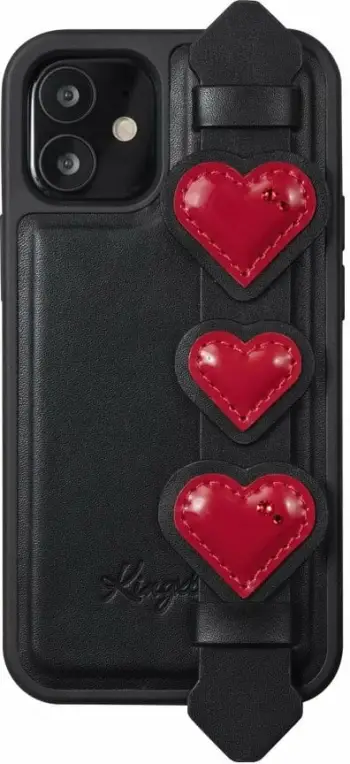 Mbështjellës Kingxbar Sweet Series për iPhone 12 mini, me kristale Swarovski, me qëndrim, i zi