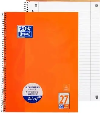Fletore OXFORD A4, 80 fletë, 90g, portokalli