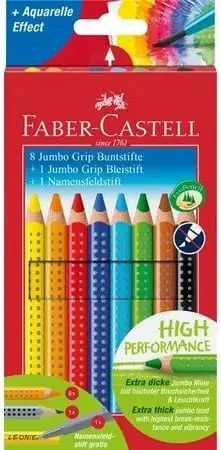 Set lapsa ngjyruese Faber-Castell Jumbo Grip 10 copë, multikolor