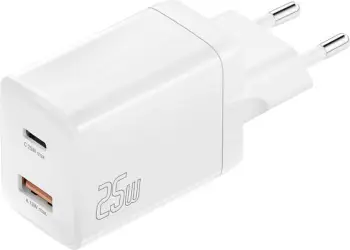 Karikues universal 4smarts 540359, 25W, Quick Charge 3.0, USB-C & USB-A, bardhë