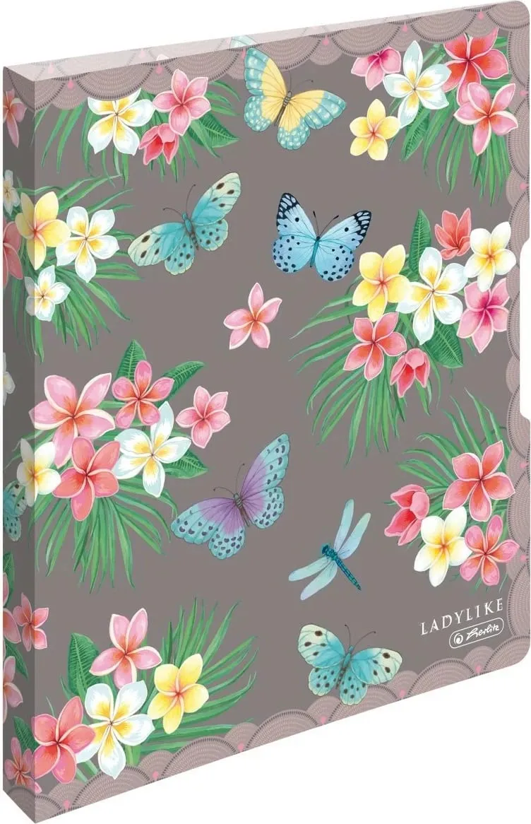 Dosje unazore Herlitz Ladylike Butterflies, A4, PP, shumëngjyrëshe - 1