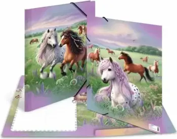 Dosje elastike HERMA Horse World, A3, karton, shumëngjyrëshe