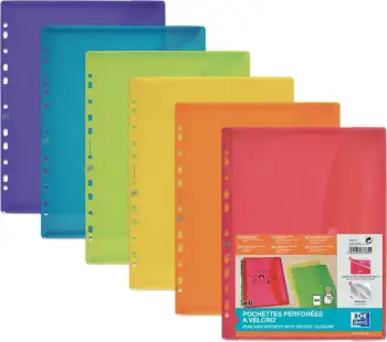 Set xhepa dokumentesh OXFORD A4, 6 copë, ngjyra të përziera