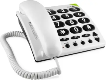 Telefon analog Doro PhoneEasy 311c, Butona të mëdhenj, Bardhë