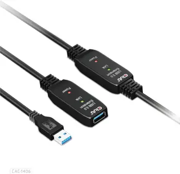 Kabllo USB zgjatuese Club3D 15m, USB 3.2, e zezë