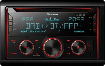 Radio makine Pioneer FH-S820DAB, DAB+, ekran LED, e zezë