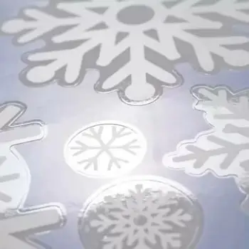 Dekor dritareje HERMA Snowflake, film i bardhë, 12 copë, i lëvizshëm