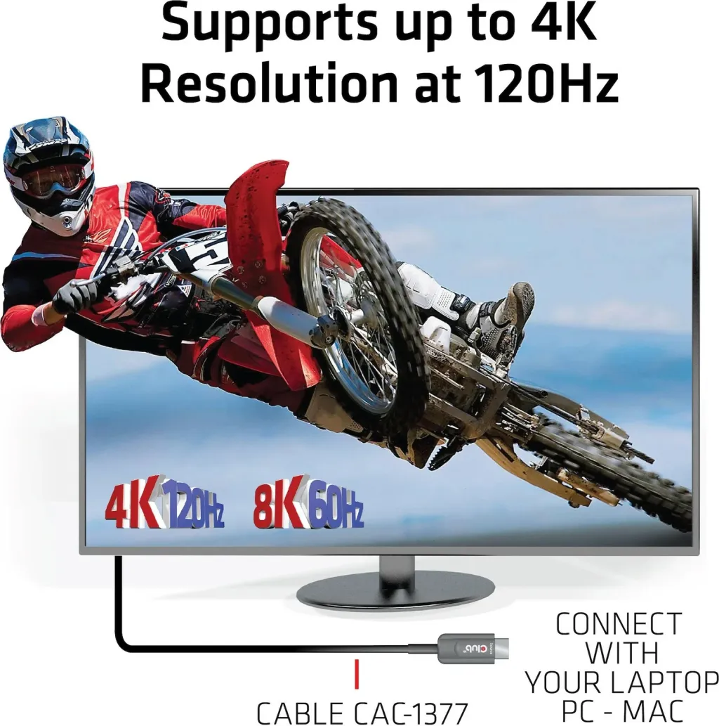 Kabllo HDMI Club3D 2.1, 15m, e zezë - 5