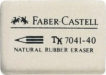 Gomë Faber-Castell 7041-40, e bardhë