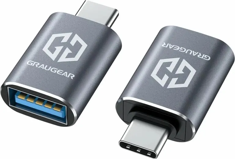 Adapter USB GrauGear USB 3.2 Gen2 Type-A në Type-C, 2 copë, gri - 2