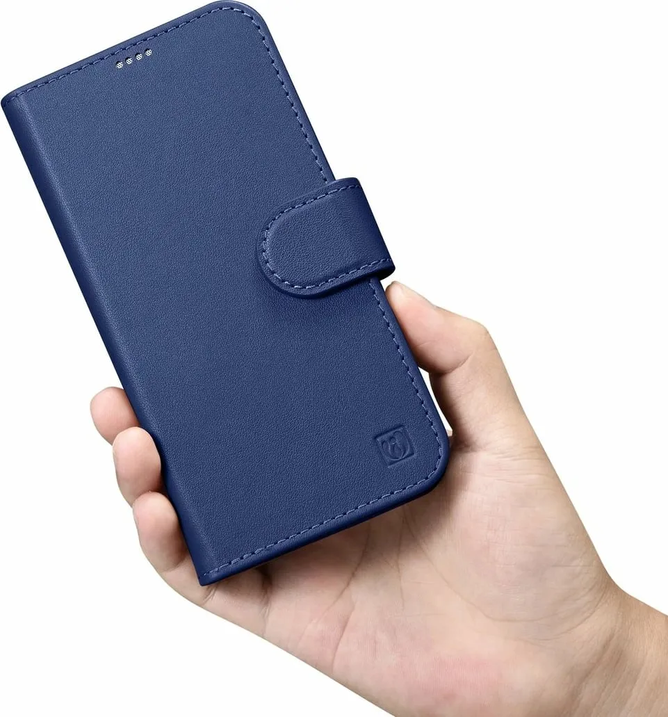 Mbështjellës iCarer Wallet Case 2in1 për iPhone 14 Pro Max, lëkurë, Anti-RFID, Kaltër - 8