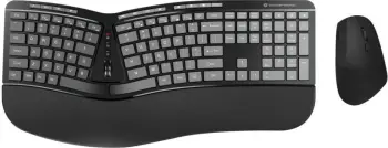 Tastierë wireless Conceptronic me maus, model ergo, layout US, e zezë