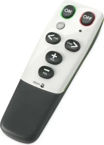 Telekomandë Doro HandleEasy 321rc, Universal, IR Wireless, Butona të mëdhenj, E zezë, E bardhë