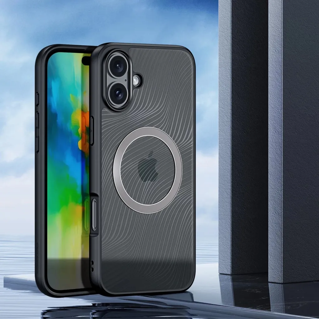 Mbështjellës Dux Ducis Aimo Mag për iPhone 16 Plus, MagSafe, i zi - 4