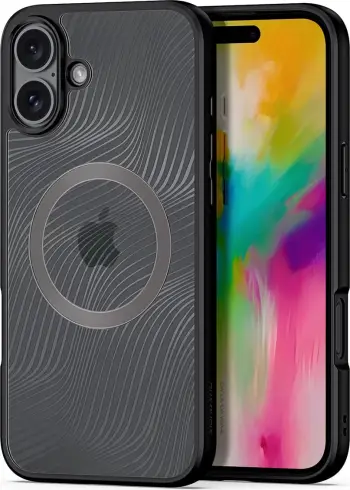 Mbështjellës Dux Ducis Aimo Mag për iPhone 16 Plus, MagSafe, i zi
