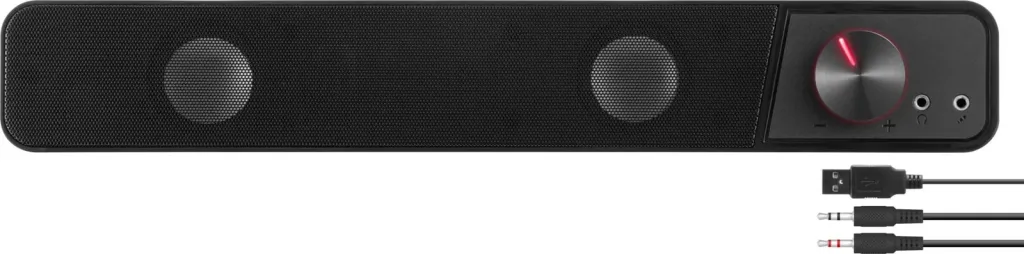 Soundbar Speedlink BRIO, 6 W, 2x5.08 cm, e zezë - 1