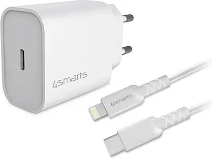Karikues 4smarts 4S465591, 12 V, 1.5 m, Bardhë - 1