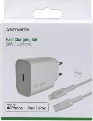 Karikues 4smarts 4S465591, 12 V, 1.5 m, Bardhë - 2