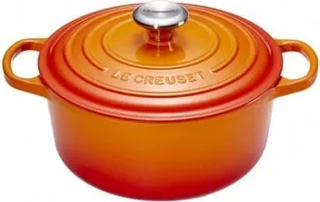 Tenxhere Le Creuset 21177260902430, 5.3L, 26cm, gize, portokalli - 1