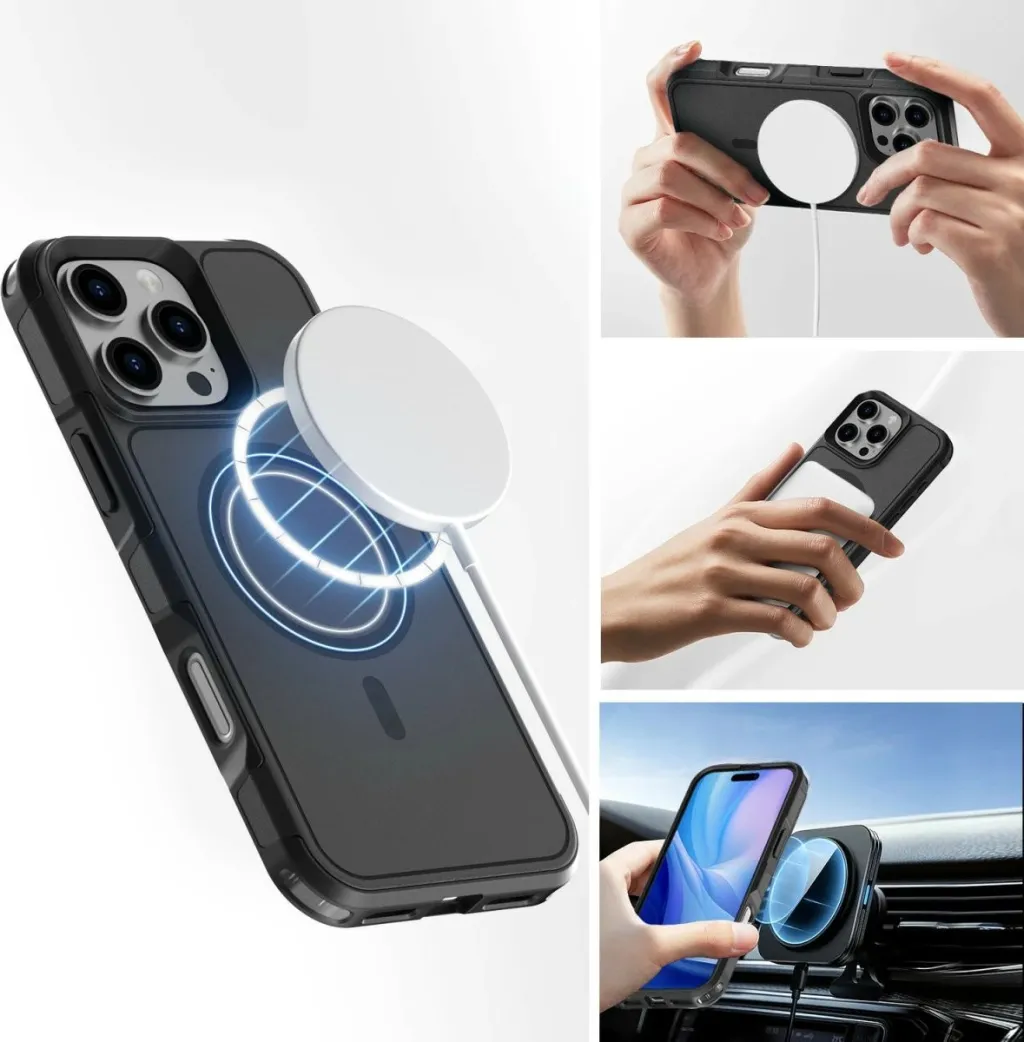 Mbështjellës 4smarts për iPhone 16 Pro, MagSafe, 6.3", i zi - 2