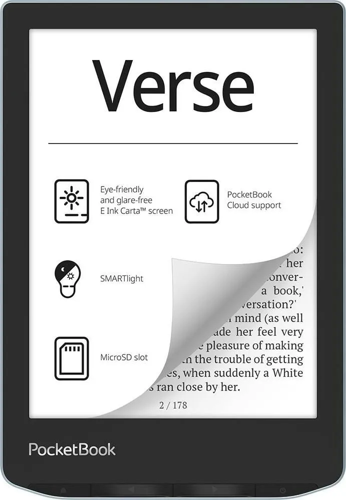 Lexues elektronik PocketBook Verse, 8GB, 6 inç, E Ink Carta, blu e çelët - 3