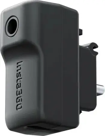 Adapter mikrofoni Insta360 X4, plastikë, i zi