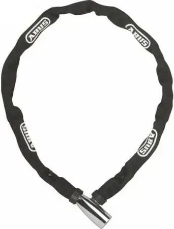 Zinxhir sigurie ABUS 1500/110 Web, 1100mm, me çelës, zi