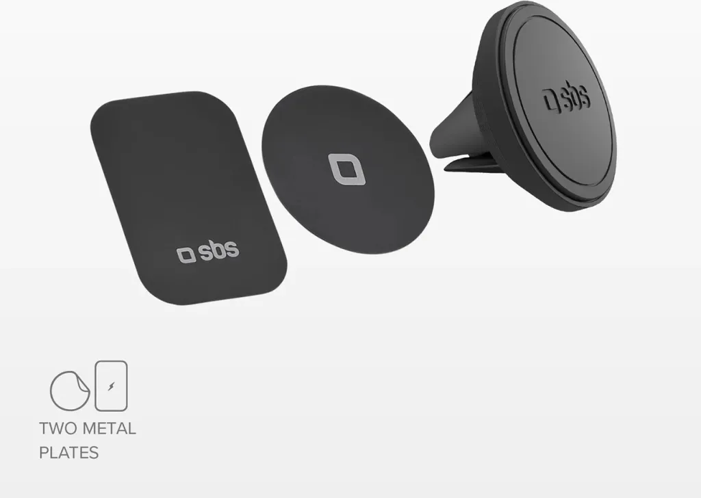 Mbajtës magnetik për celular SBS TESUPMAGMCLIP, për ventilator të makinës, i zi - 6