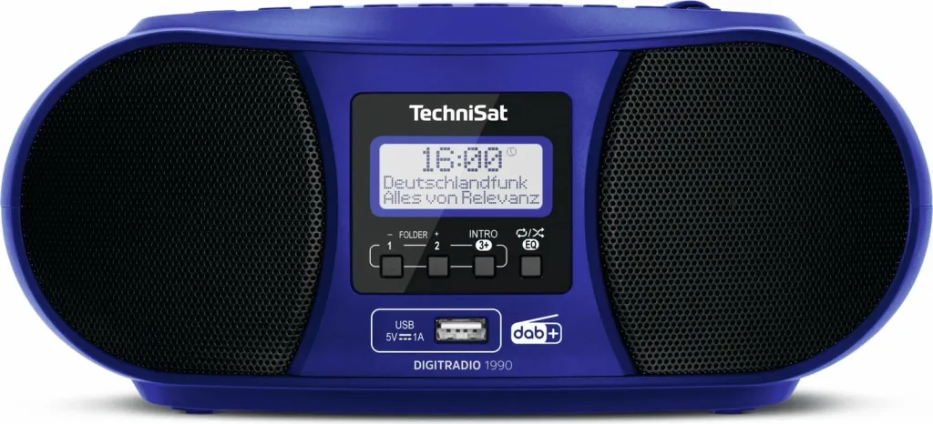 Radio digjitale TechniSat DigitRadio 1990, DAB+, USB, kaltër - 1