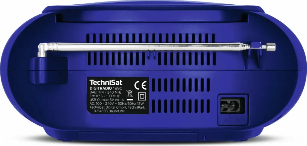 Radio digjitale TechniSat DigitRadio 1990, DAB+, USB, kaltër - 5