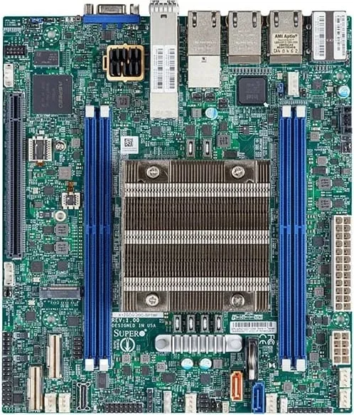 Barebone server Super Micro 1U FCBGA-2579, 2x2.5" SATA, Intel Xeon, 2x800W, argjendtë - 2