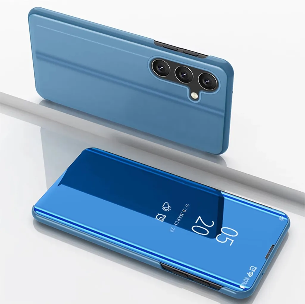 Mbështjellës Hurtel Clear View për Samsung Galaxy A26, Flip, Kaltër - 1